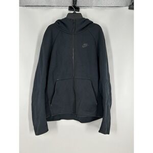 Nike Tech Fleece Sportswear Full Zip Up Hoodie Jacket Black 928483-010 Small